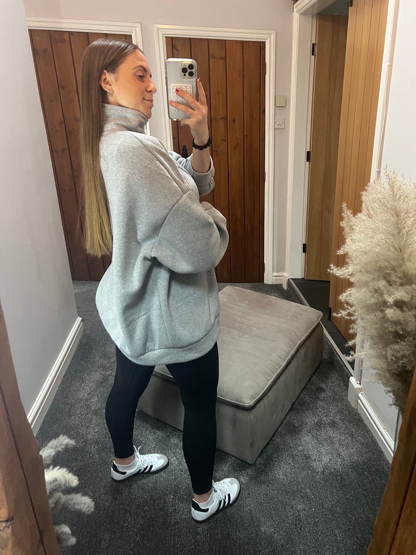 Grey Oversized New York Jumper