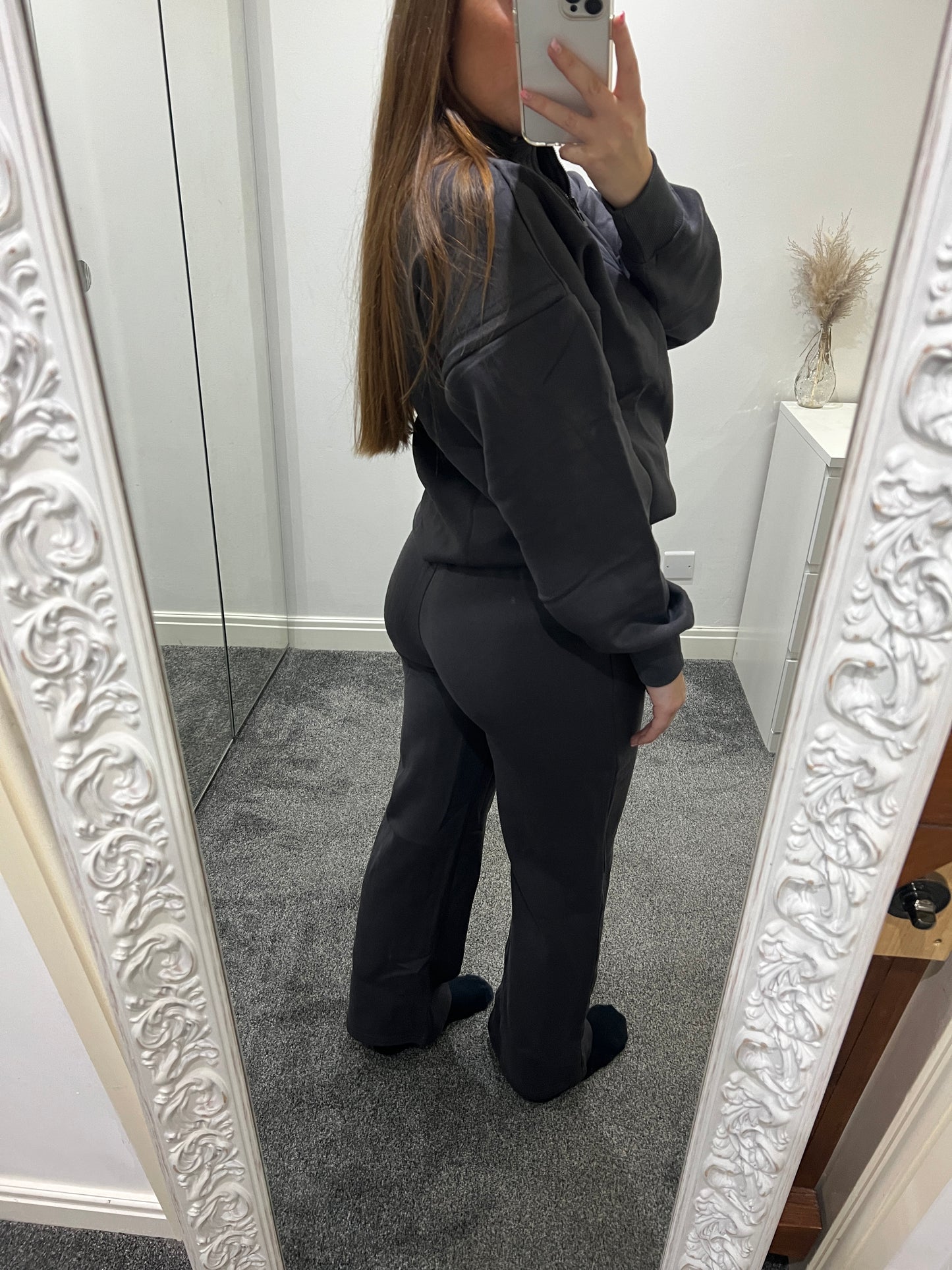 1/2 Zip jumper and jogger set dark grey