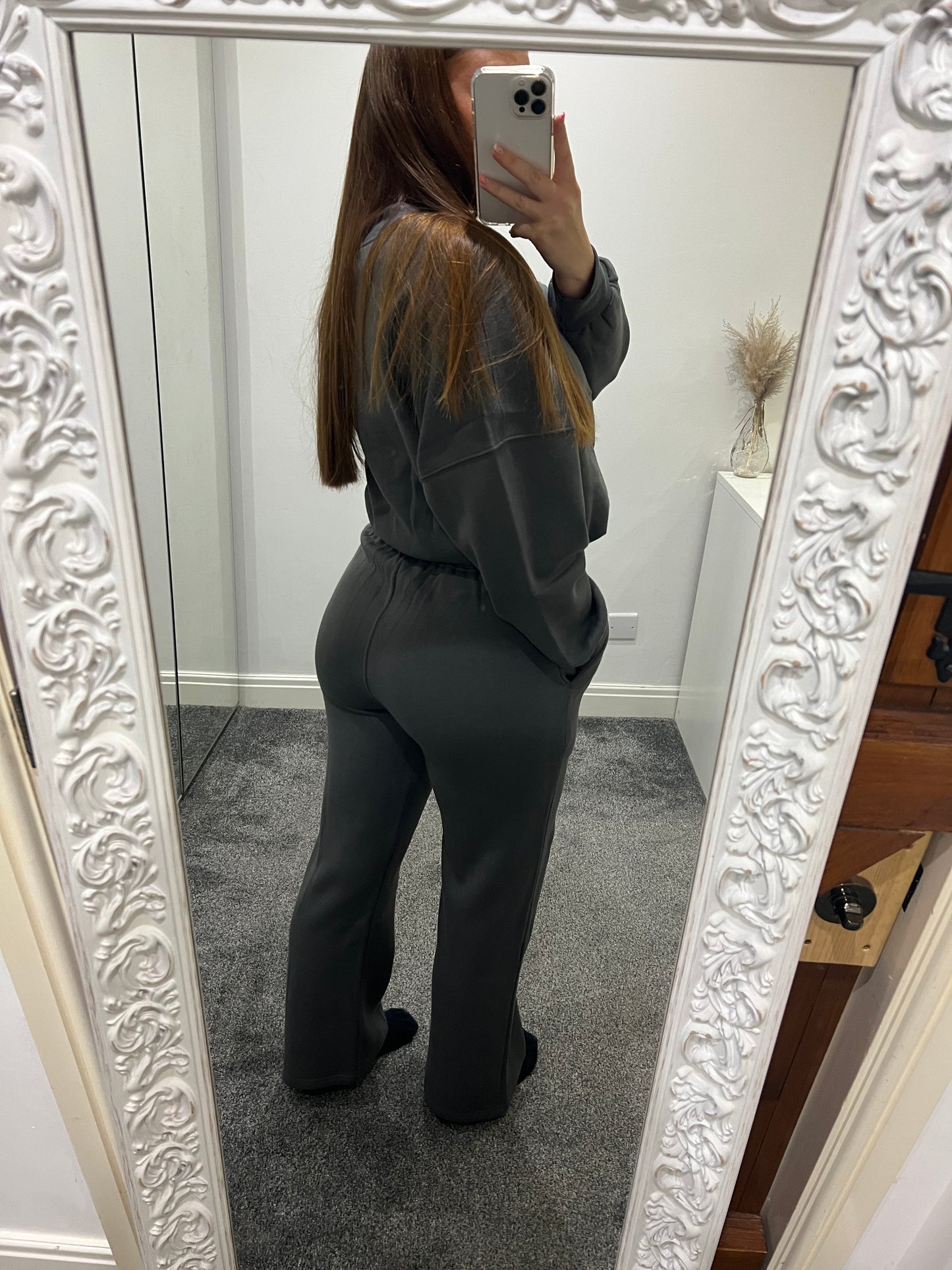 Grey bomber and jogger set