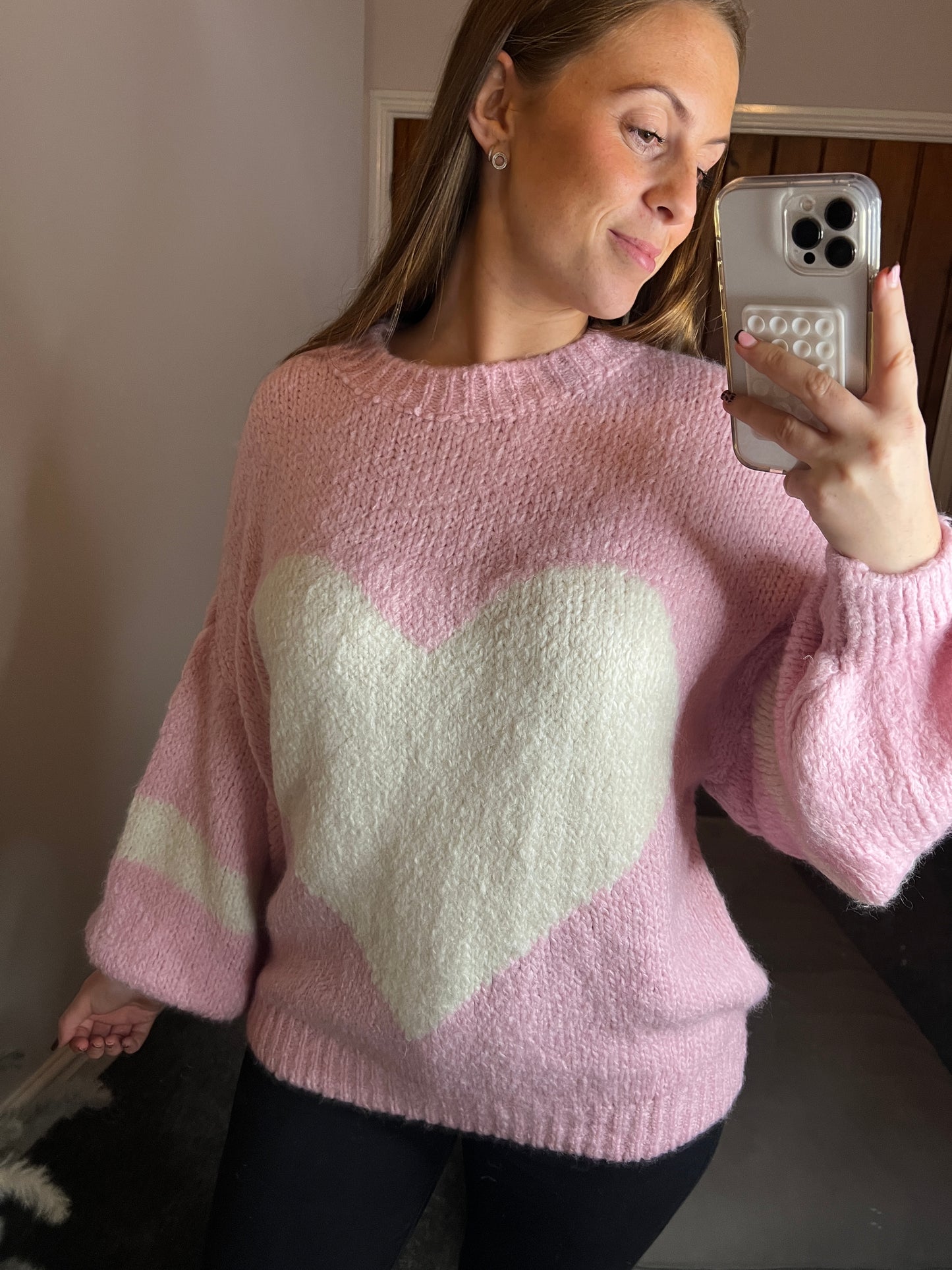 Pink heart jumper