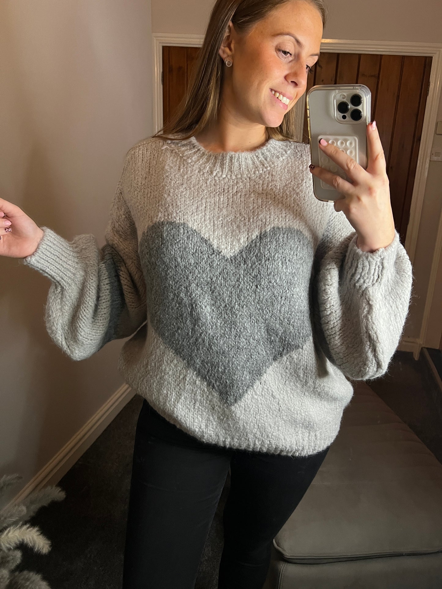 Grey heart jumper