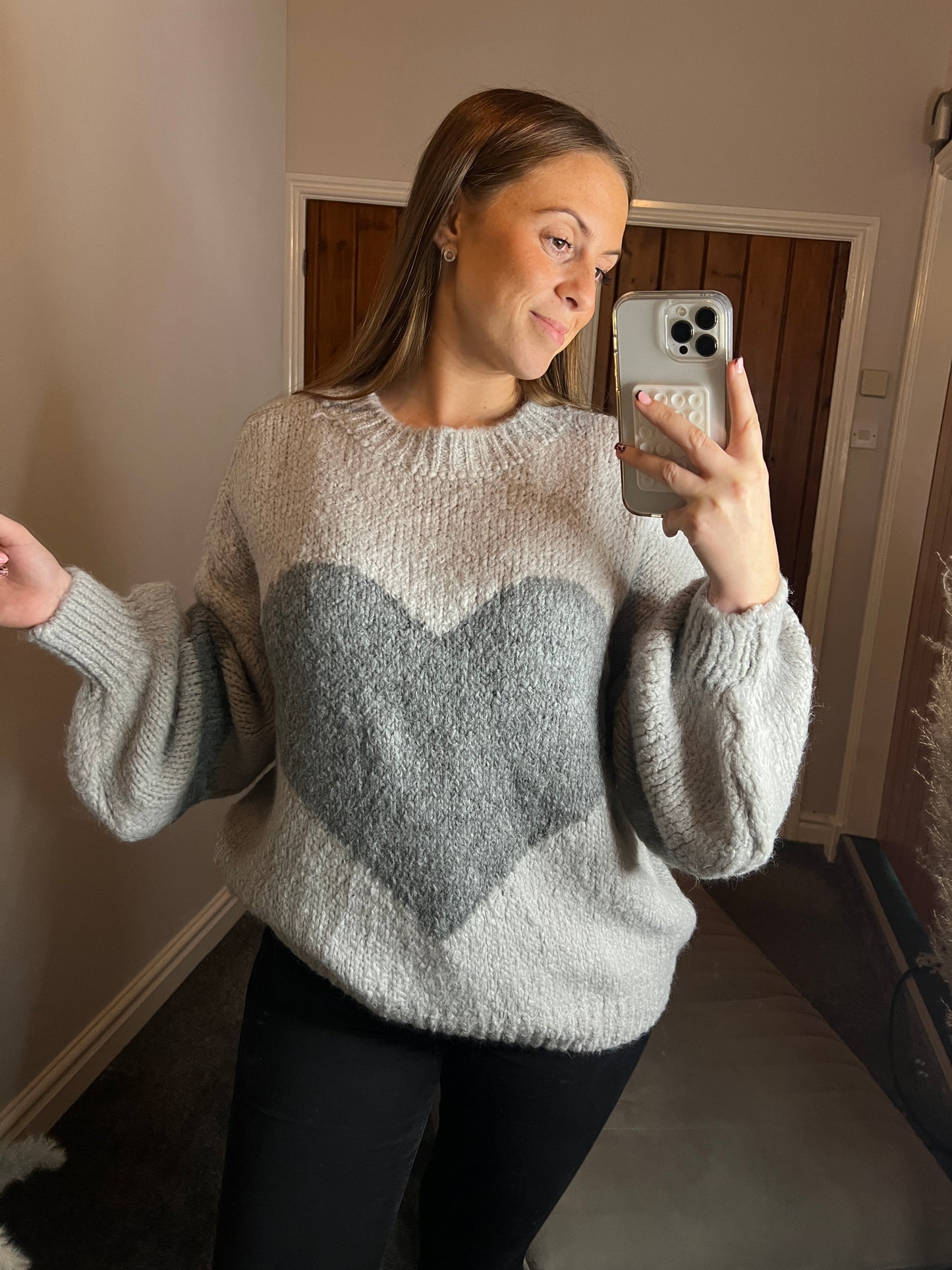 Grey heart jumper