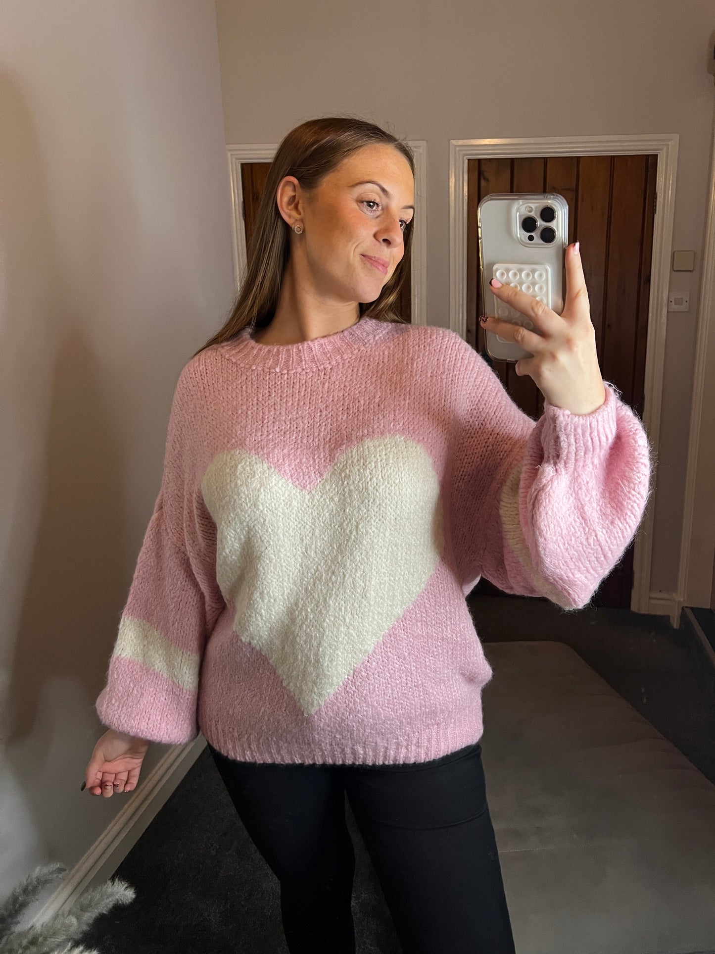 Pink heart jumper
