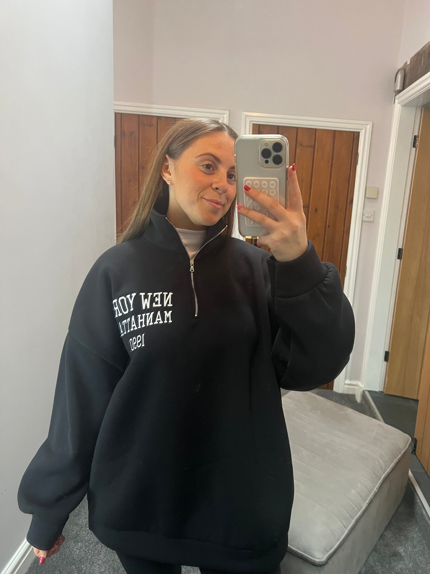 Black Oversized New York Jumper
