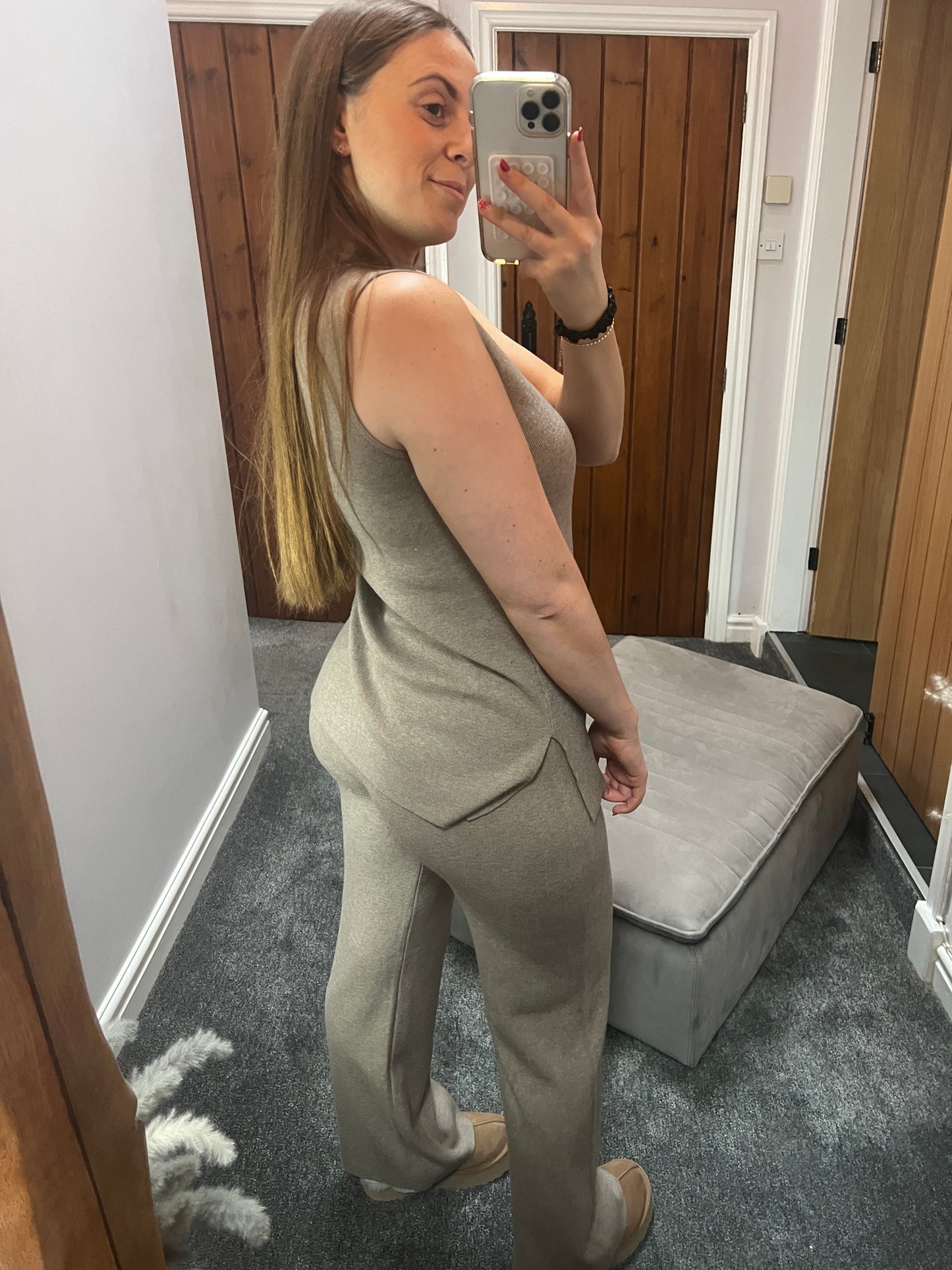 Knitted mocha set