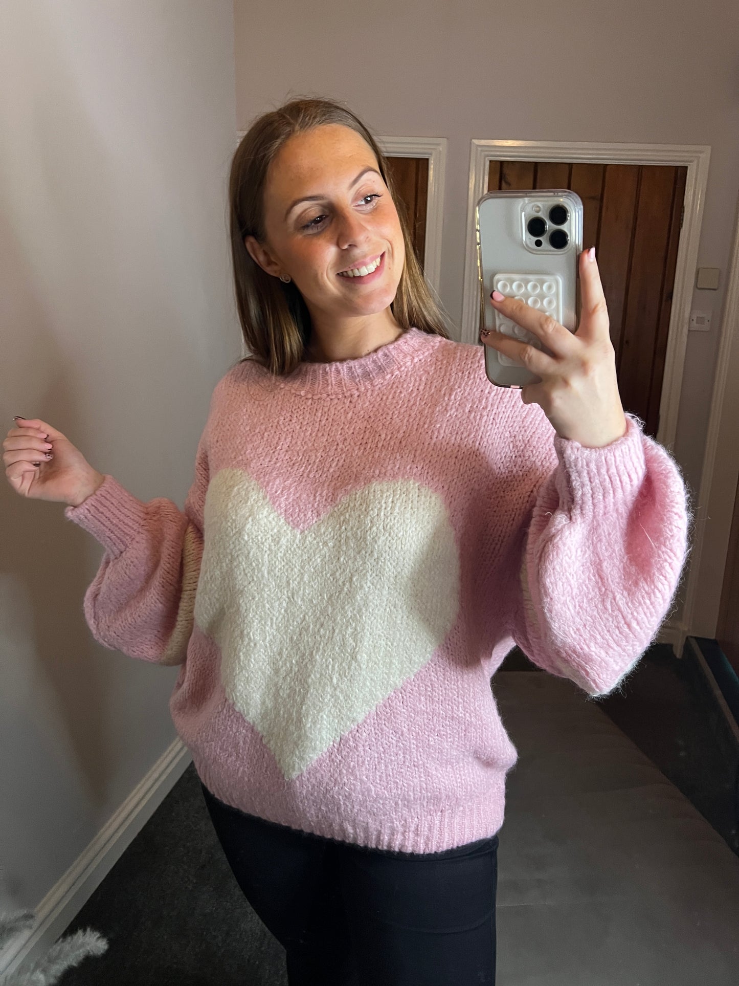 Pink heart jumper
