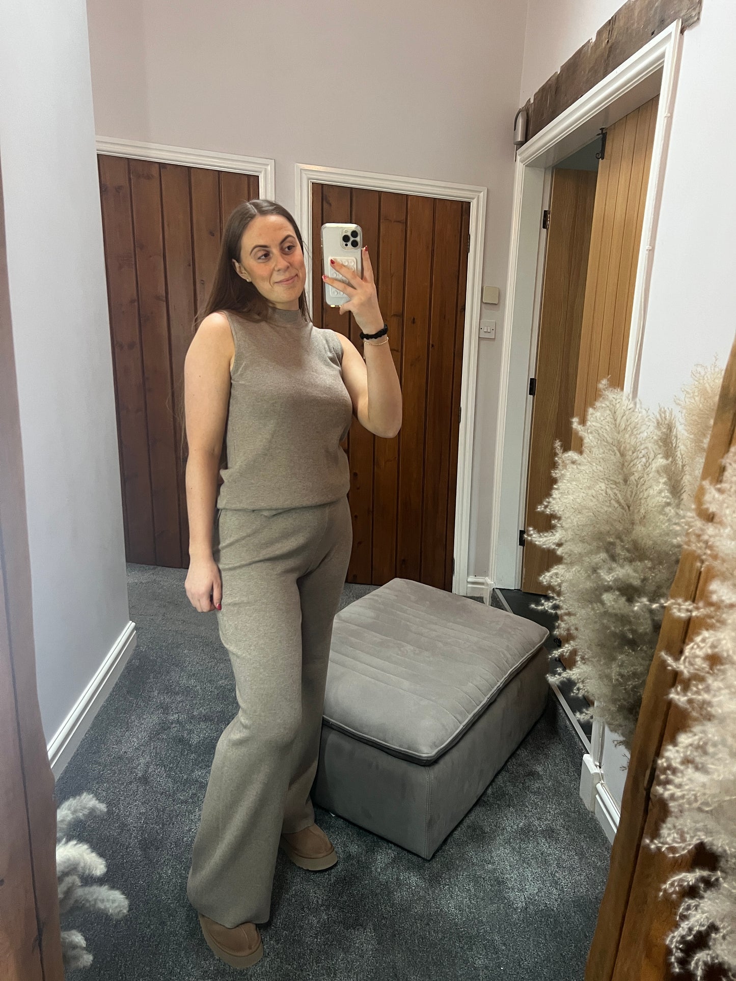 Knitted mocha set
