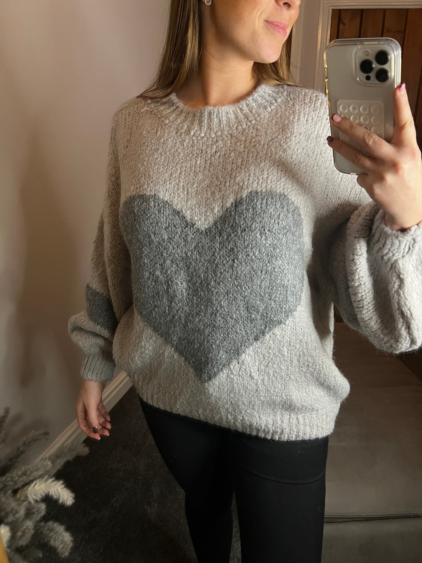 Grey heart jumper