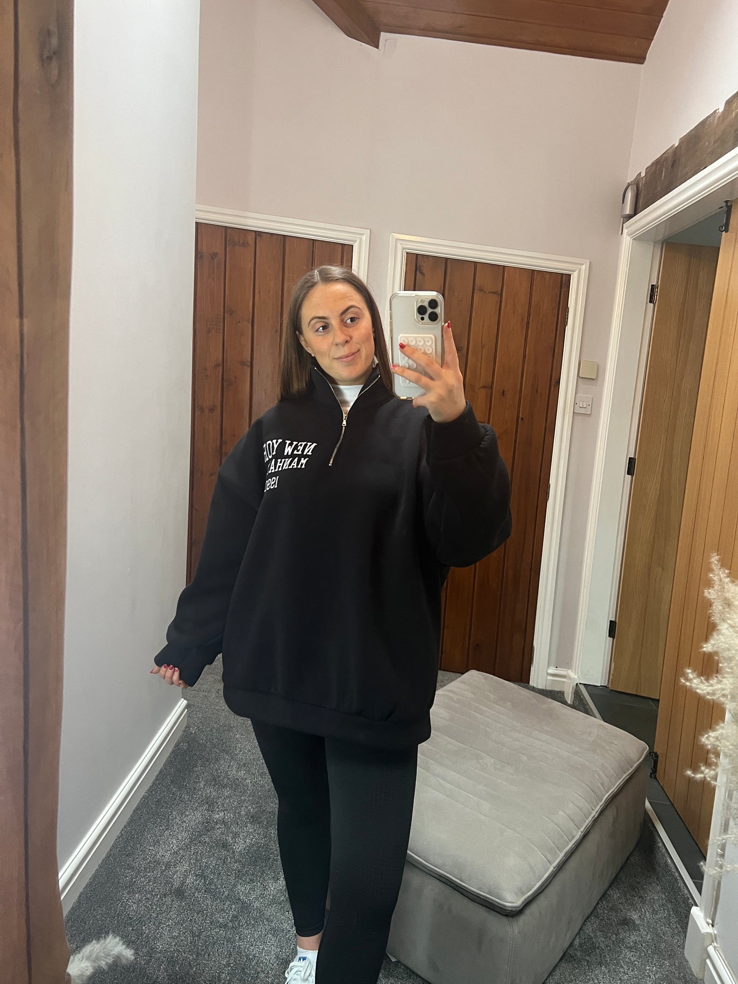 Black Oversized New York Jumper