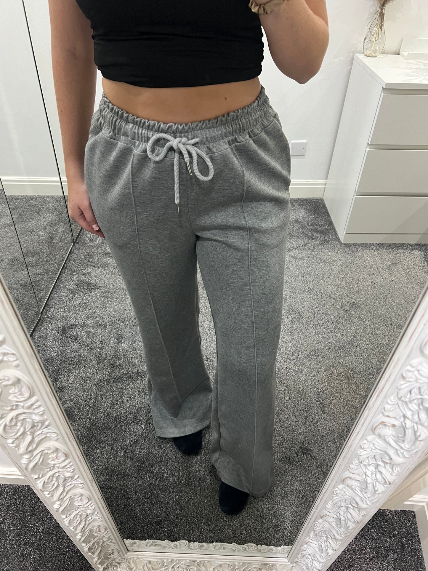 Grey wide leg joggers