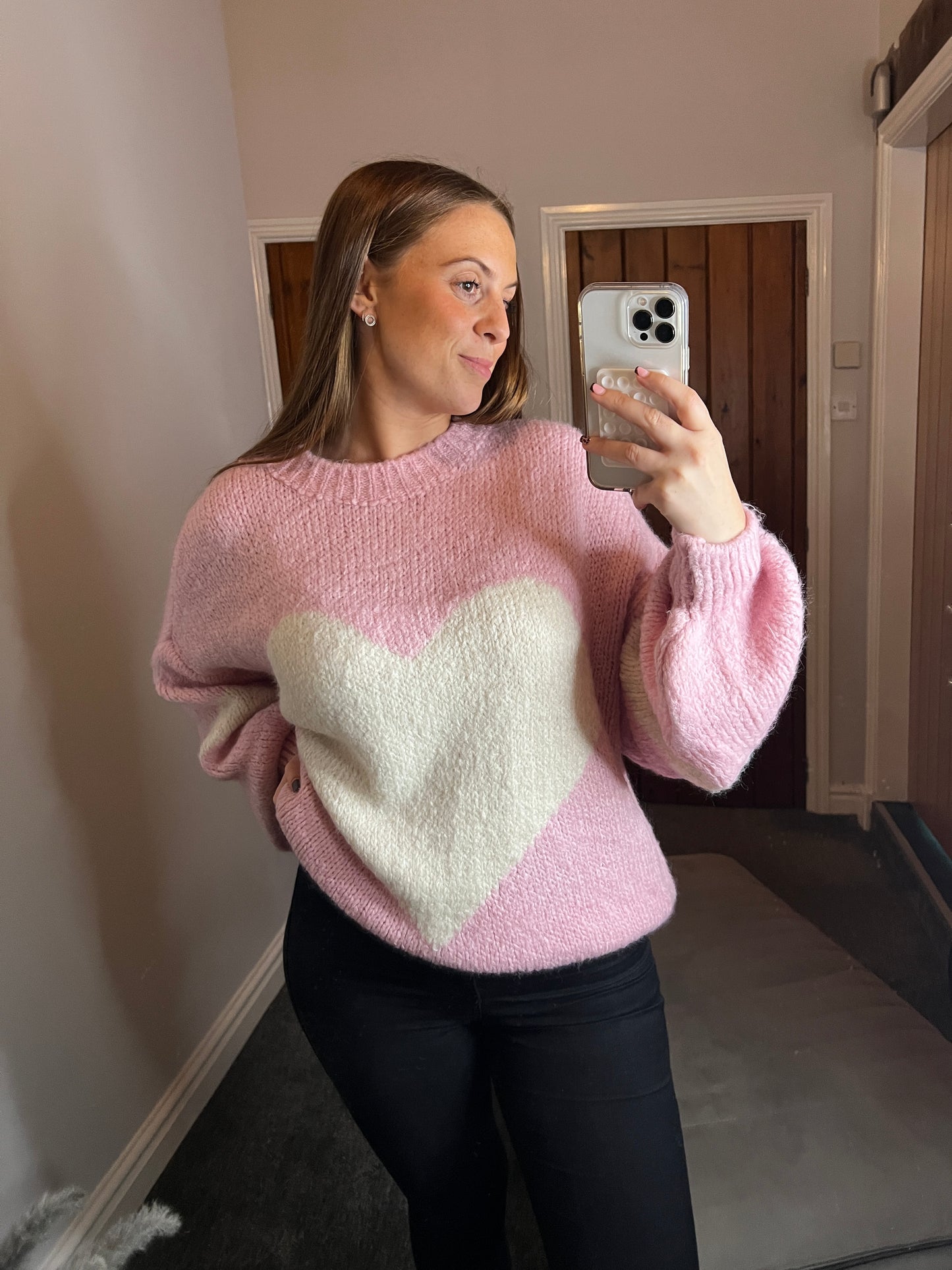Pink heart jumper