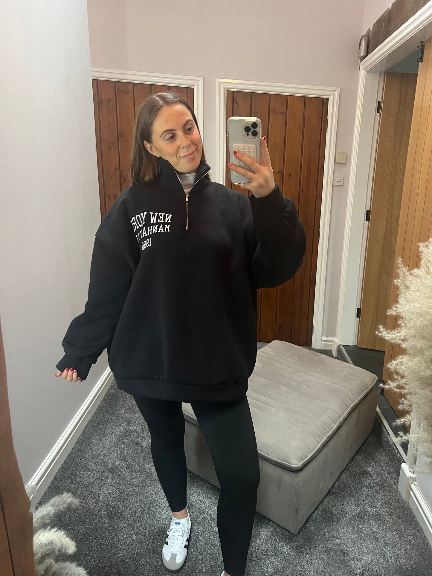 Black Oversized New York Jumper
